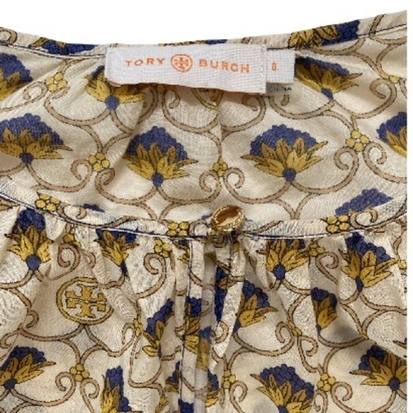 Tory Burch Print Tunic Blouse Long Sleeve - Picture 3 of 6